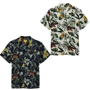 OXBOW Mens Coorea Short Sleeve Floral Hawaian Print Shirt