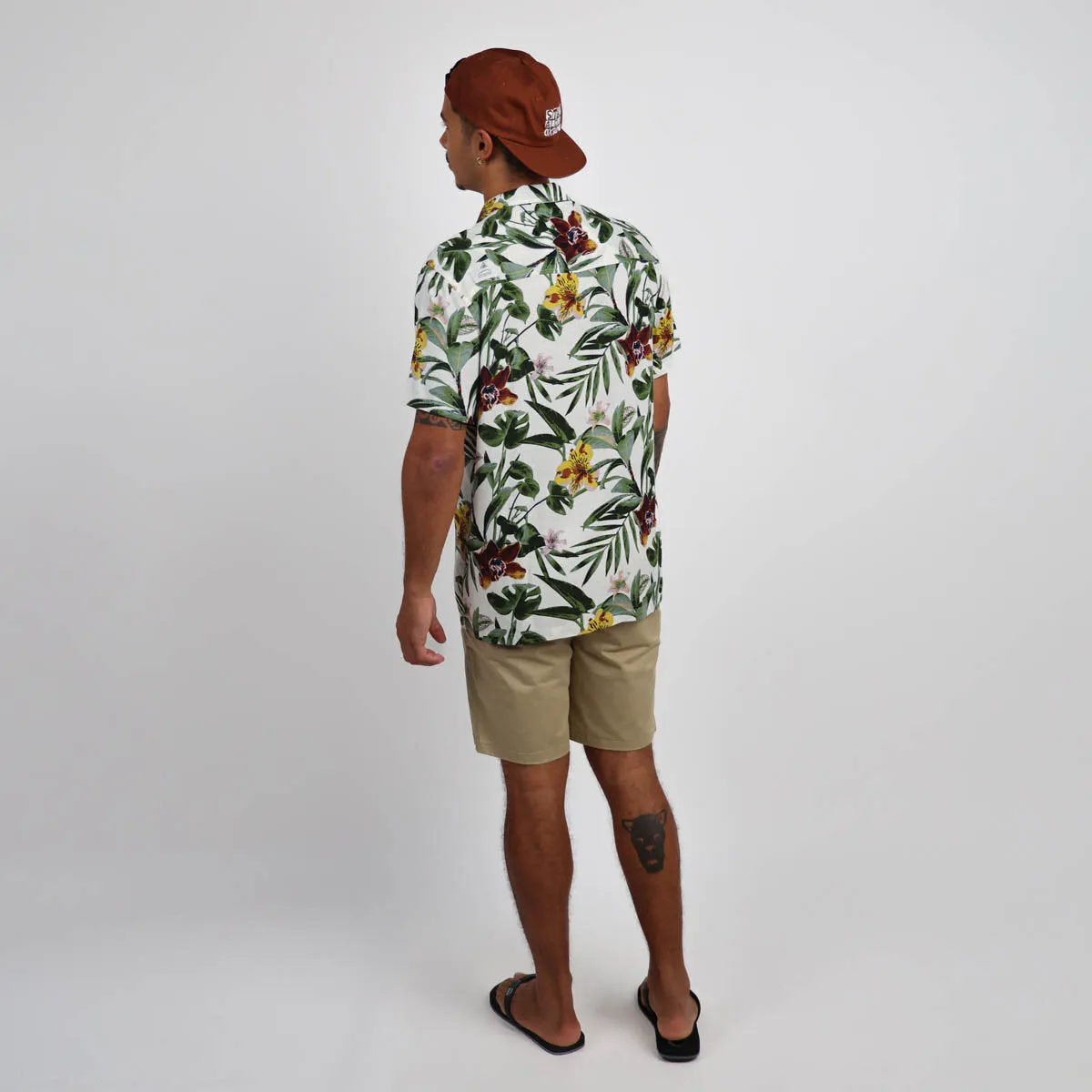 OXBOW Mens Coorea Short Sleeve Floral Hawaian Print Shirt