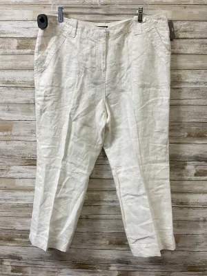 Pants Linen By Charter Club In White, Size:16