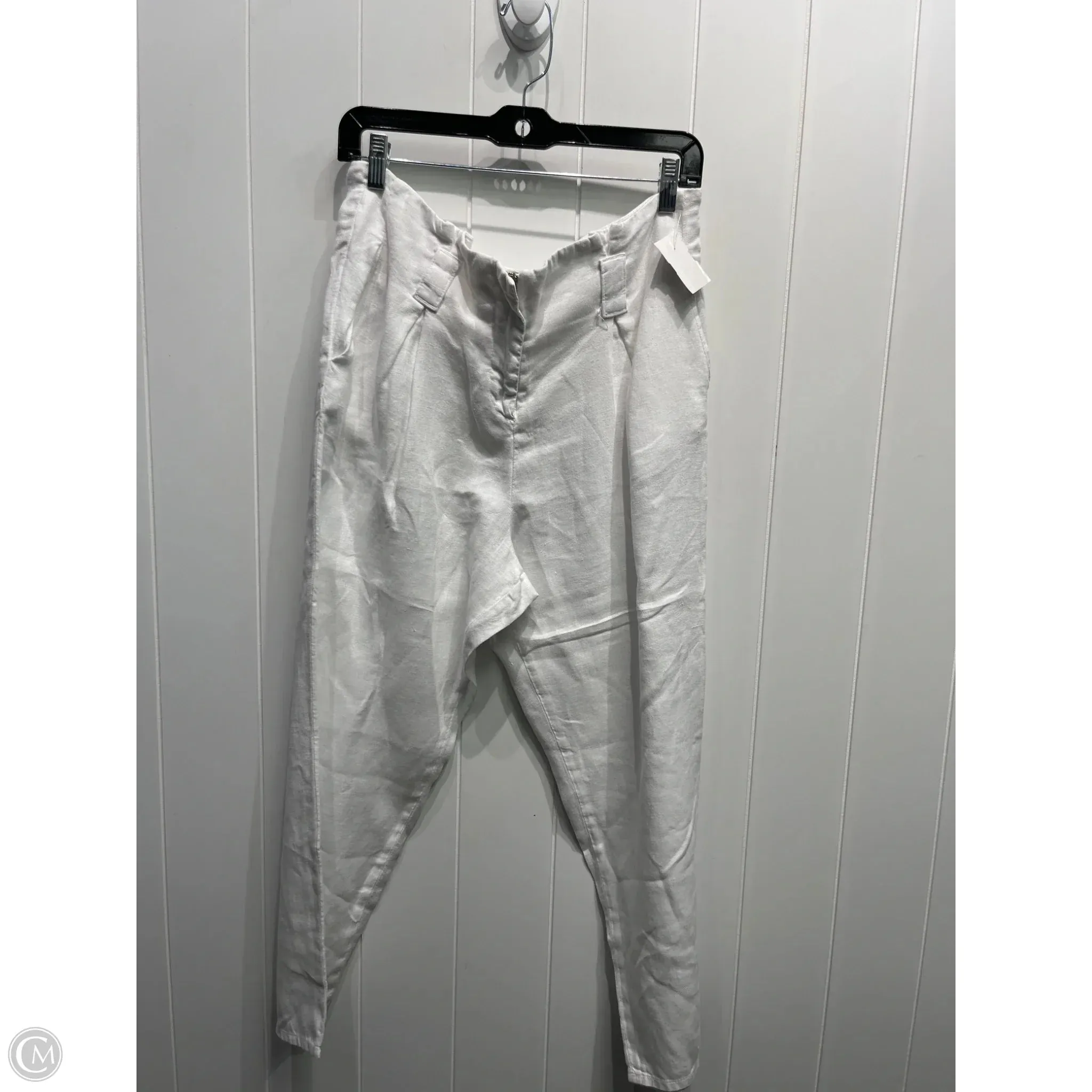 Pants Linen By L Agence In White, Size: 4