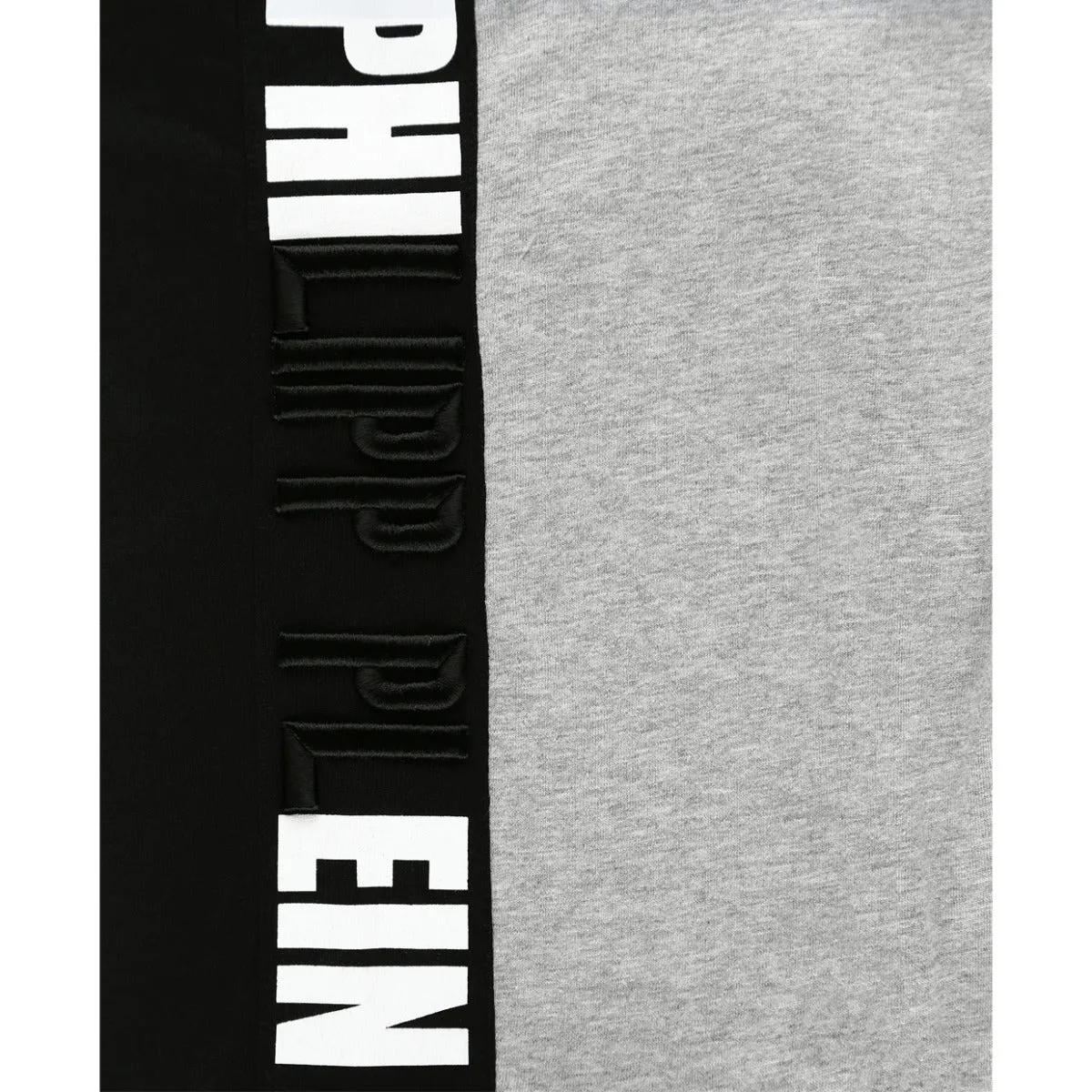 Philipp Plein Junior Black Embossed Logo T-shirt