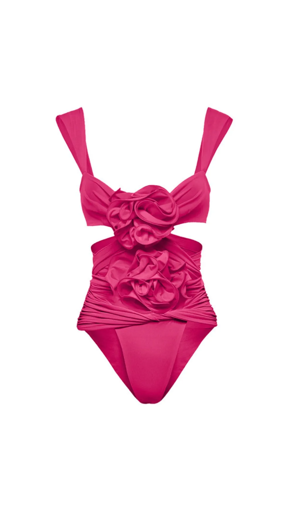 PINK 3D FLOWER ONE PIECE SWIMSUIT AND SKIRT Gloria Lanvin