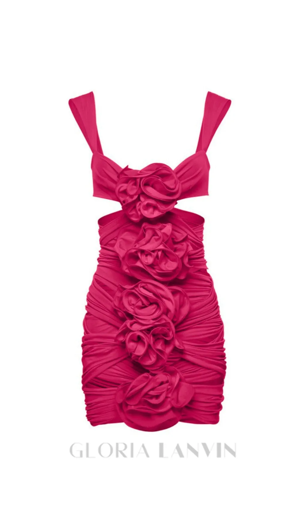 PINK 3D FLOWER ONE PIECE SWIMSUIT AND SKIRT Gloria Lanvin