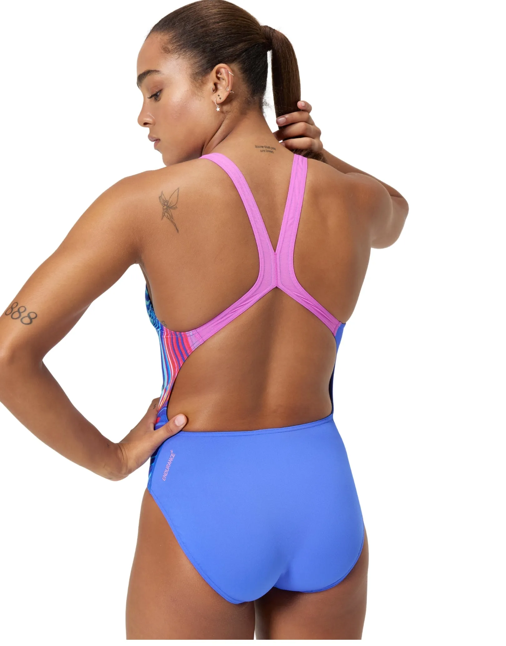 Placement Digital Powerback Swimsuit - Blue/Multi