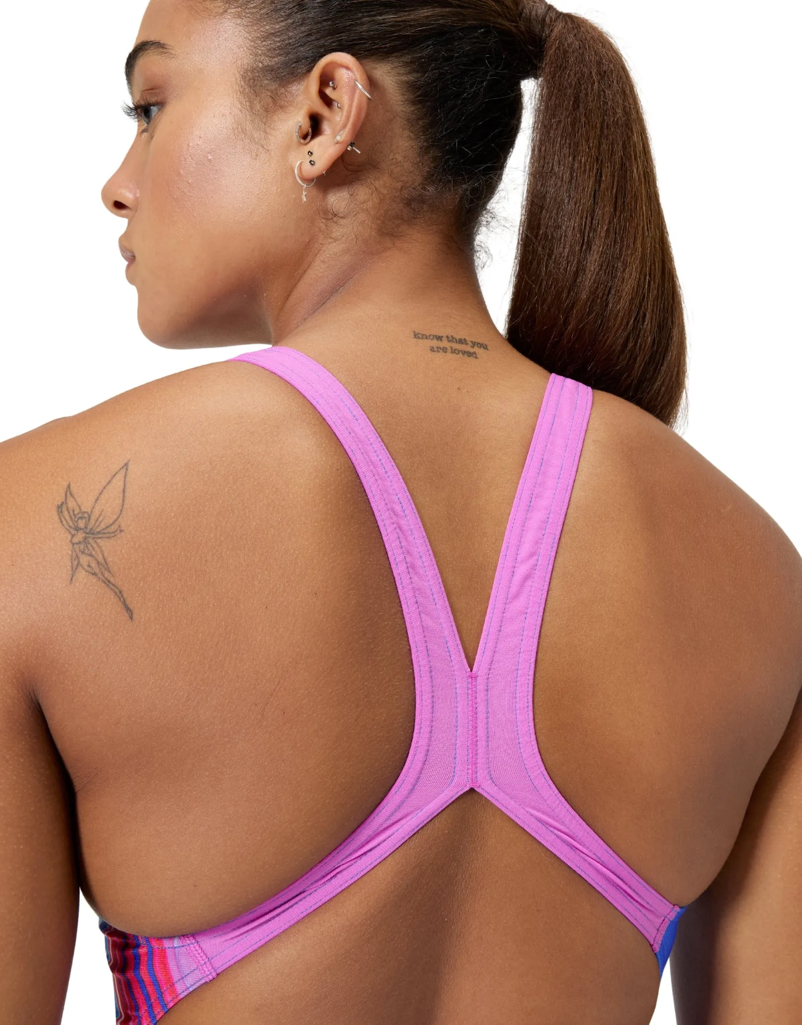 Placement Digital Powerback Swimsuit - Blue/Multi