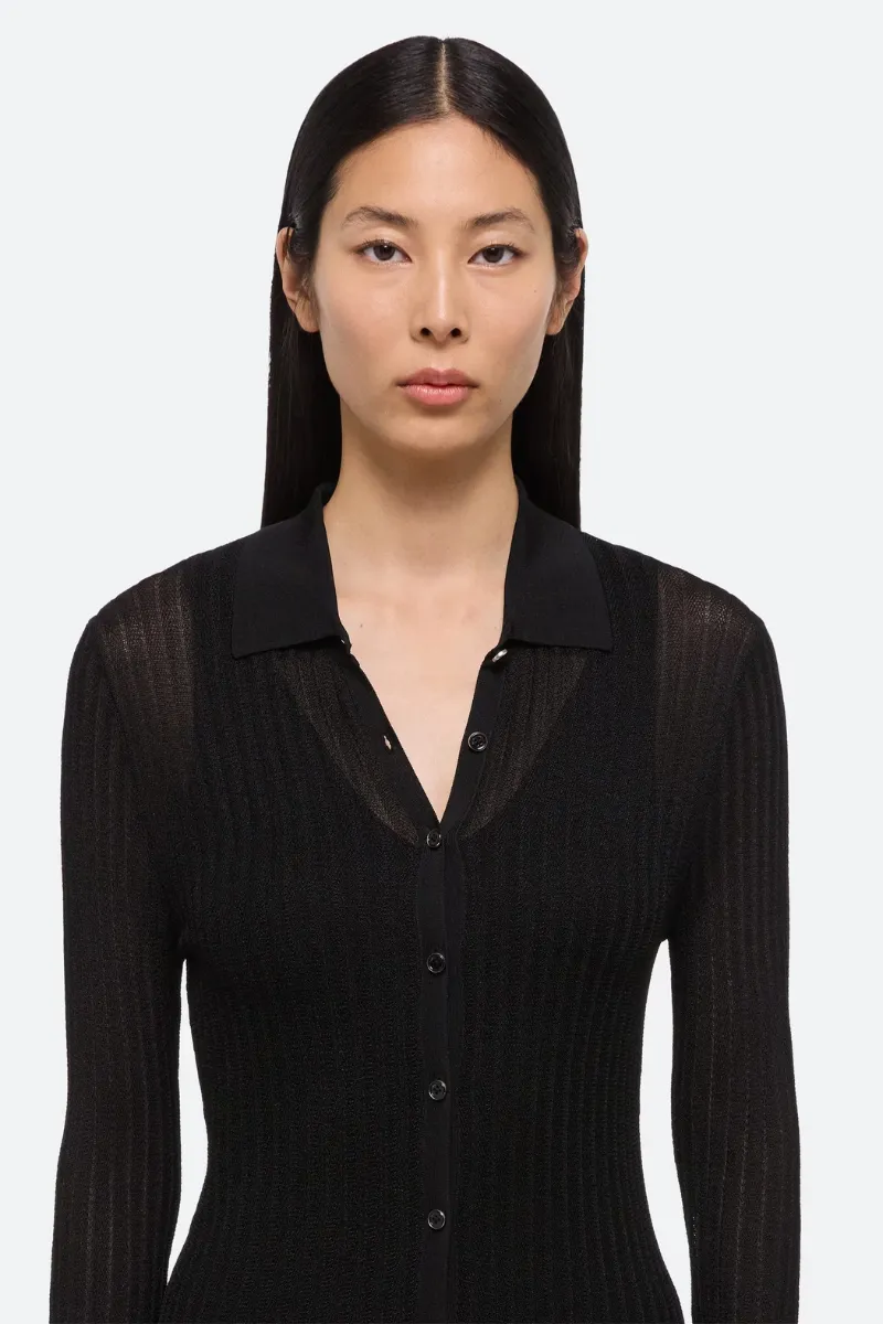 Pointelle Polo Dress