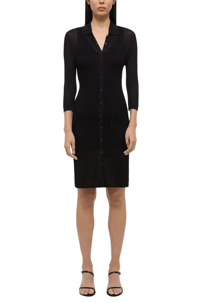Pointelle Polo Dress