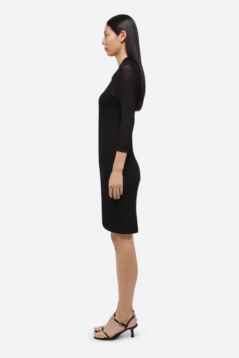 Pointelle Polo Dress