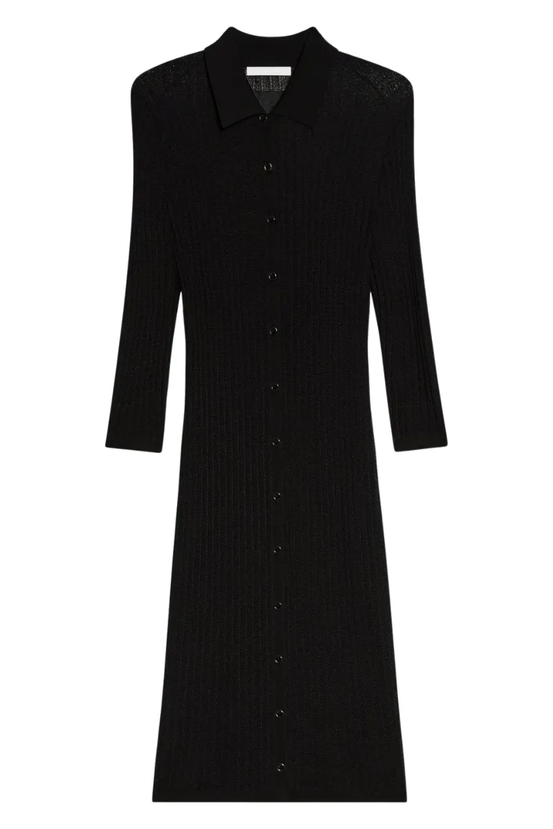 Pointelle Polo Dress