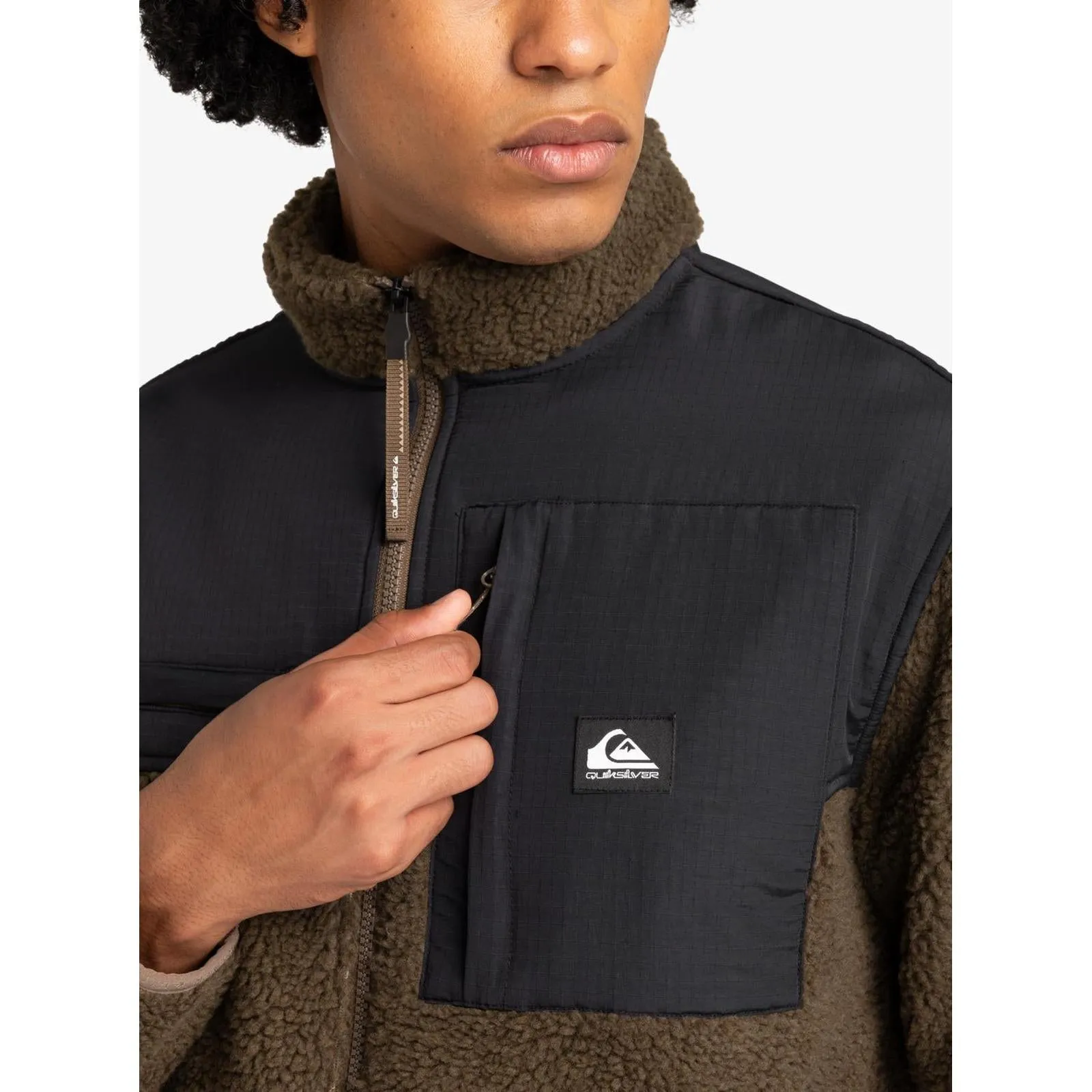 Quiksilver Mens Shallow Water Full Zip Fleece
