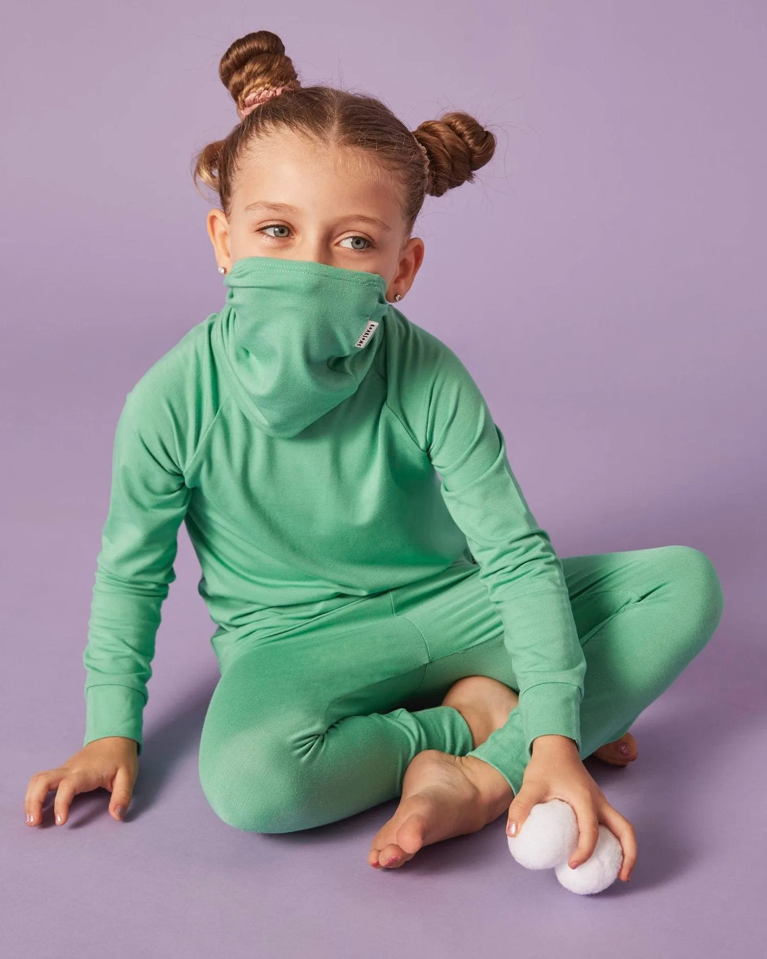Roarsome Kids Bamboo Neck Snood in Green