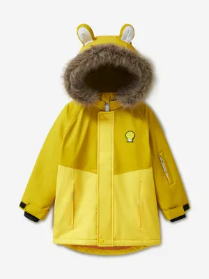 Roarsome Kids Cub The Lion Ski Parka Jacket in Yellow