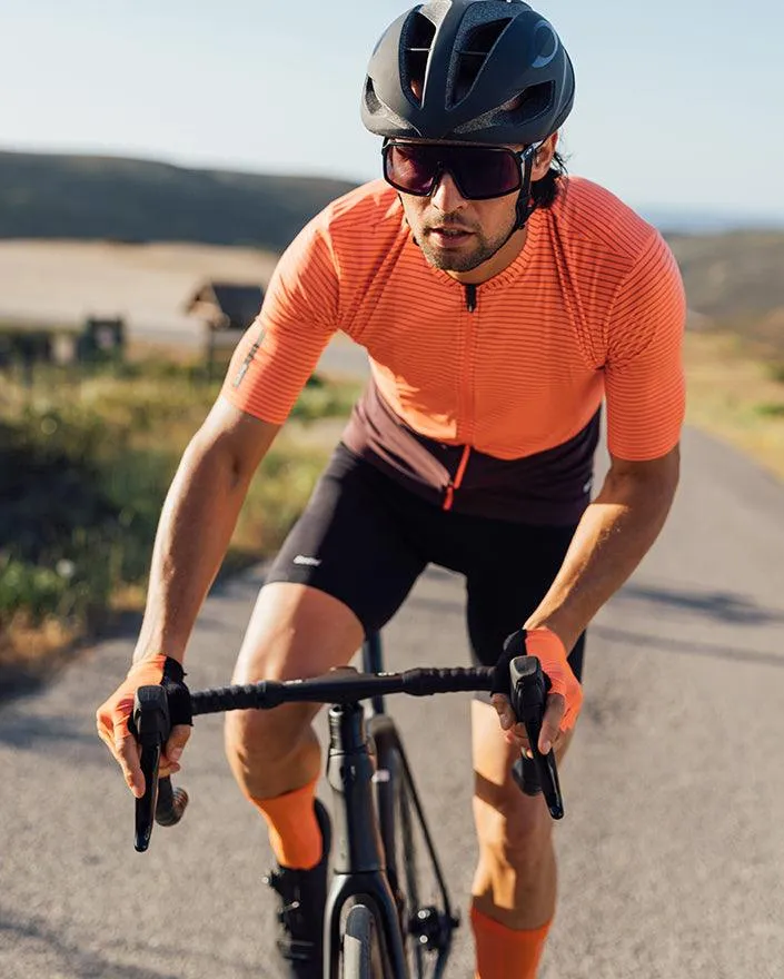 Santini Colore Riga Mens Cycling Jersey (Orange)