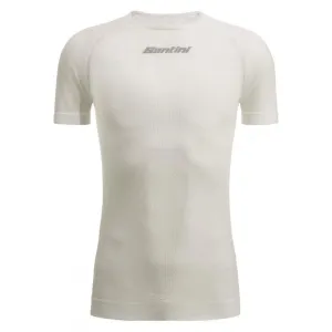 Santini Rete Short Sleeve Mens Cycling Baselayer (White)