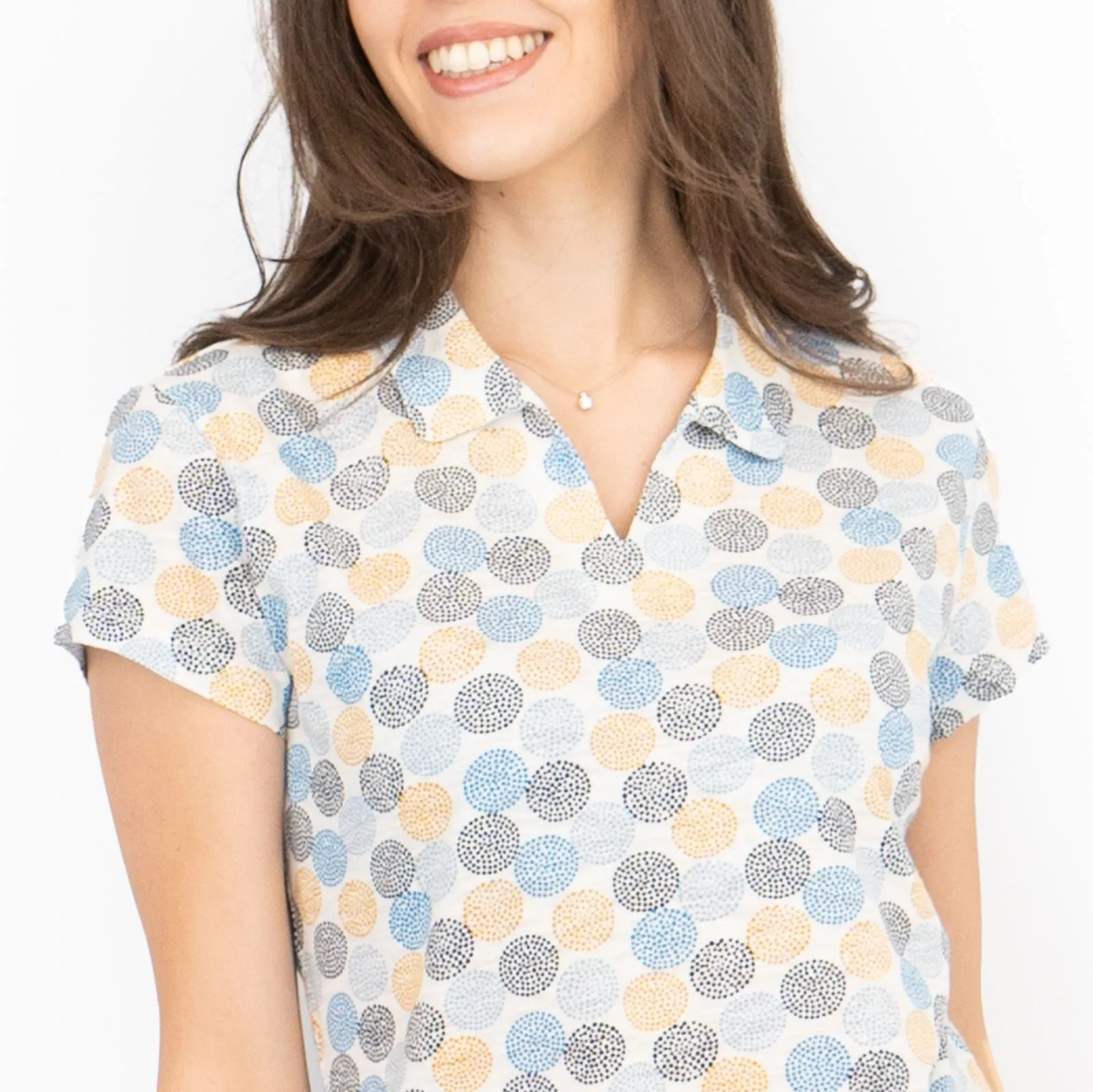 Seasalt Womens Sea Craft Collared Jersey Top Dotty Spot