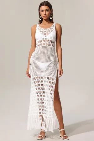 Serena Sleeveless Hollow Out High Slit Tassels Maxi Dress Gloria Lanvin