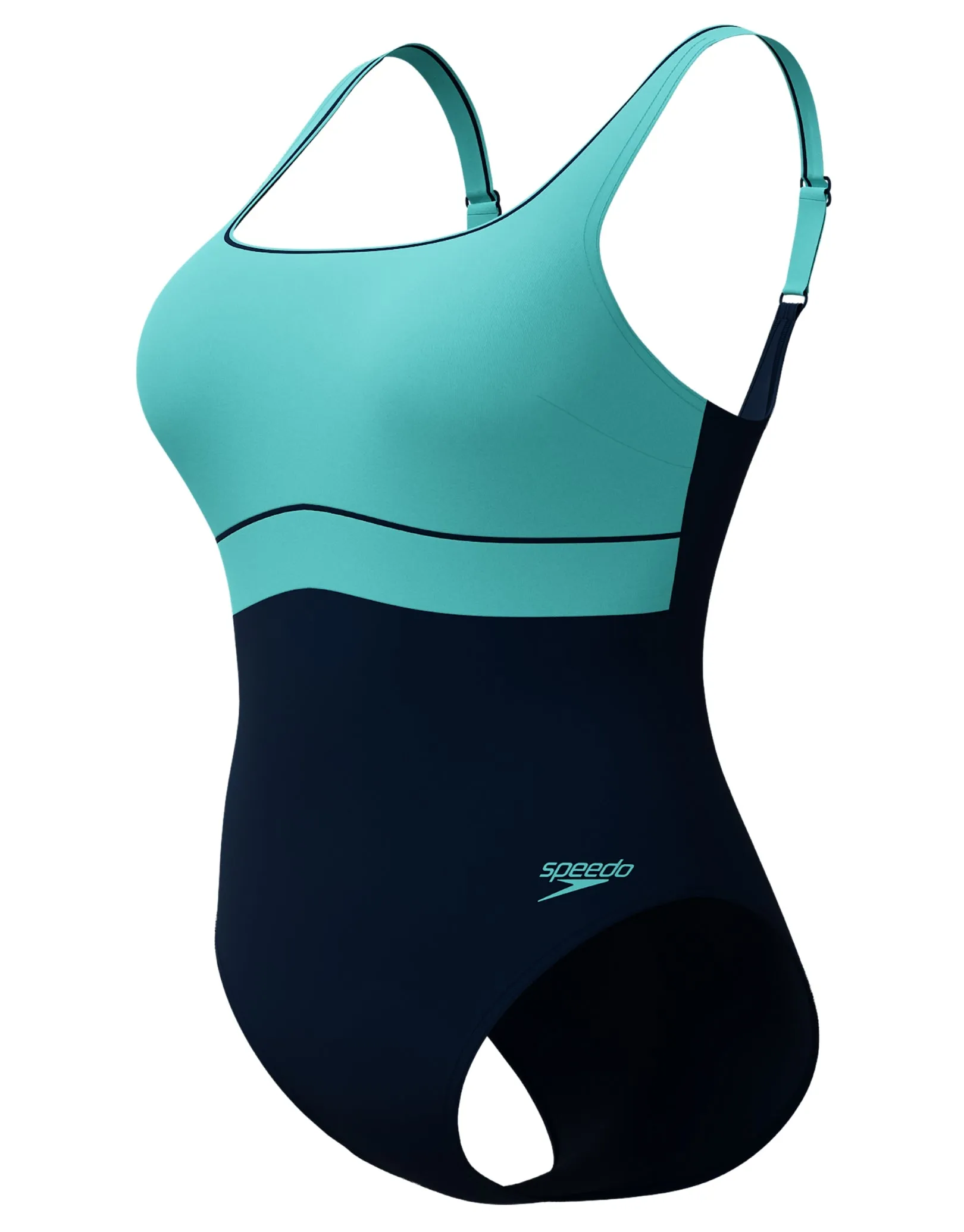 Shaping Contour Eclipse Swimsuit - Navy/Turquoise