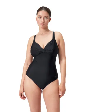 Shaping Cross Knot Swimsuit - Black