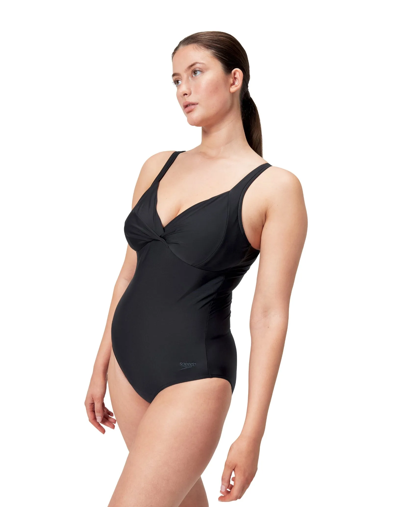 Shaping Cross Knot Swimsuit - Black
