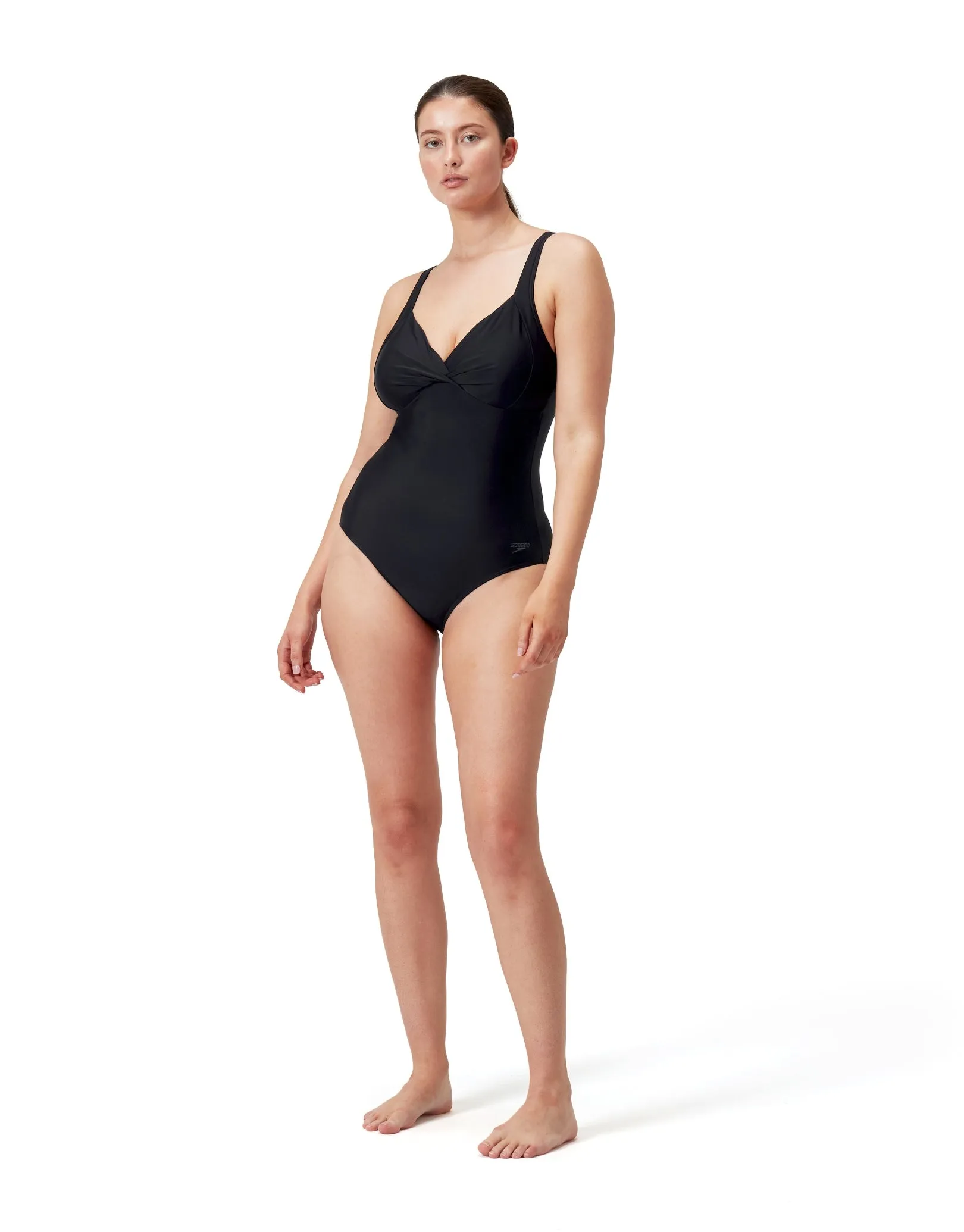 Shaping Cross Knot Swimsuit - Black