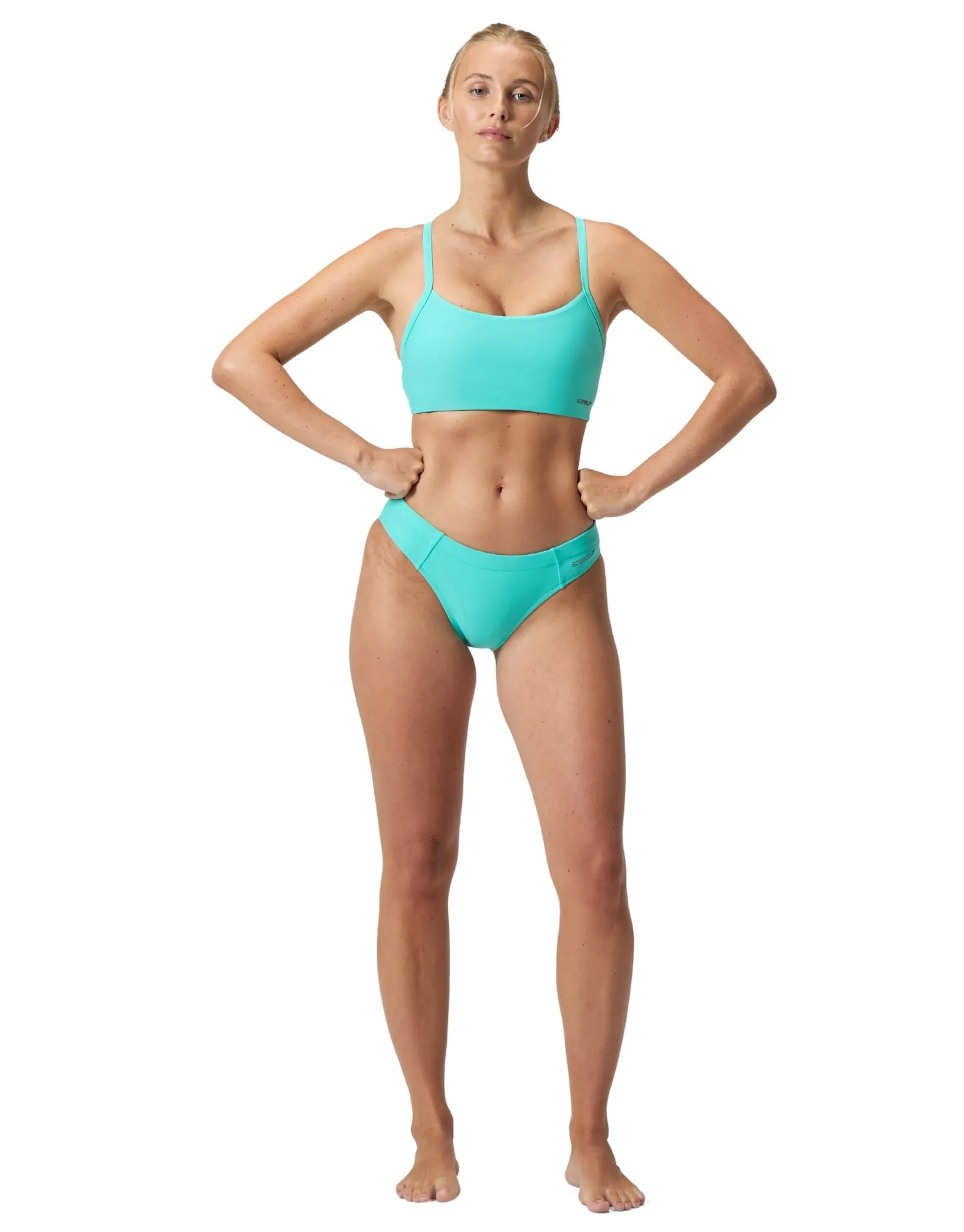 Solid Racerback Bikini Top - Turquoise