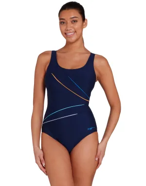 Spatial Adjustable Macmaster Scoopback Swimsuit - Navy