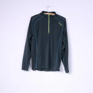 Stormberg Mens M Fleece Top Green Sportswear Top Sweatshirt Zip Neck