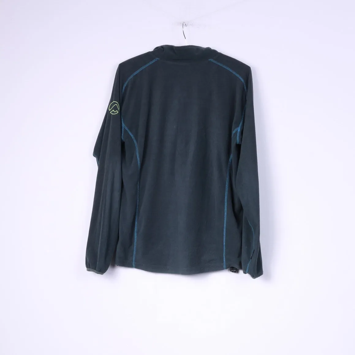Stormberg Mens M Fleece Top Green Sportswear Top Sweatshirt Zip Neck
