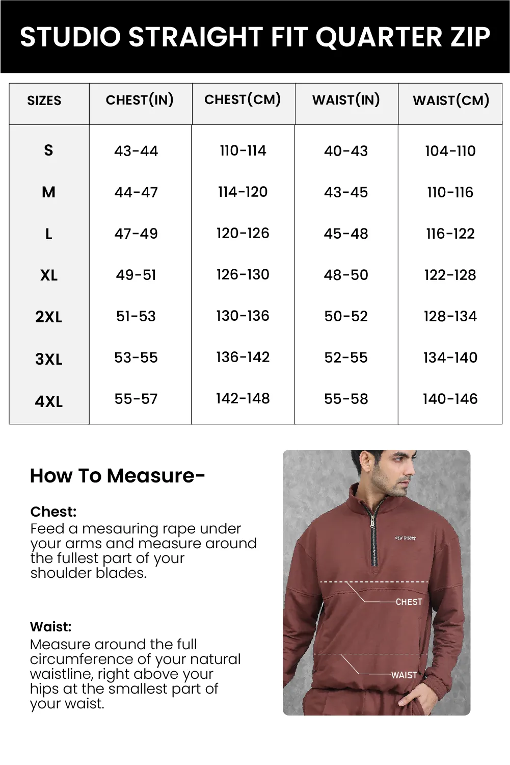 Studio Straight Fit Quarter Zip- Charcoal Black