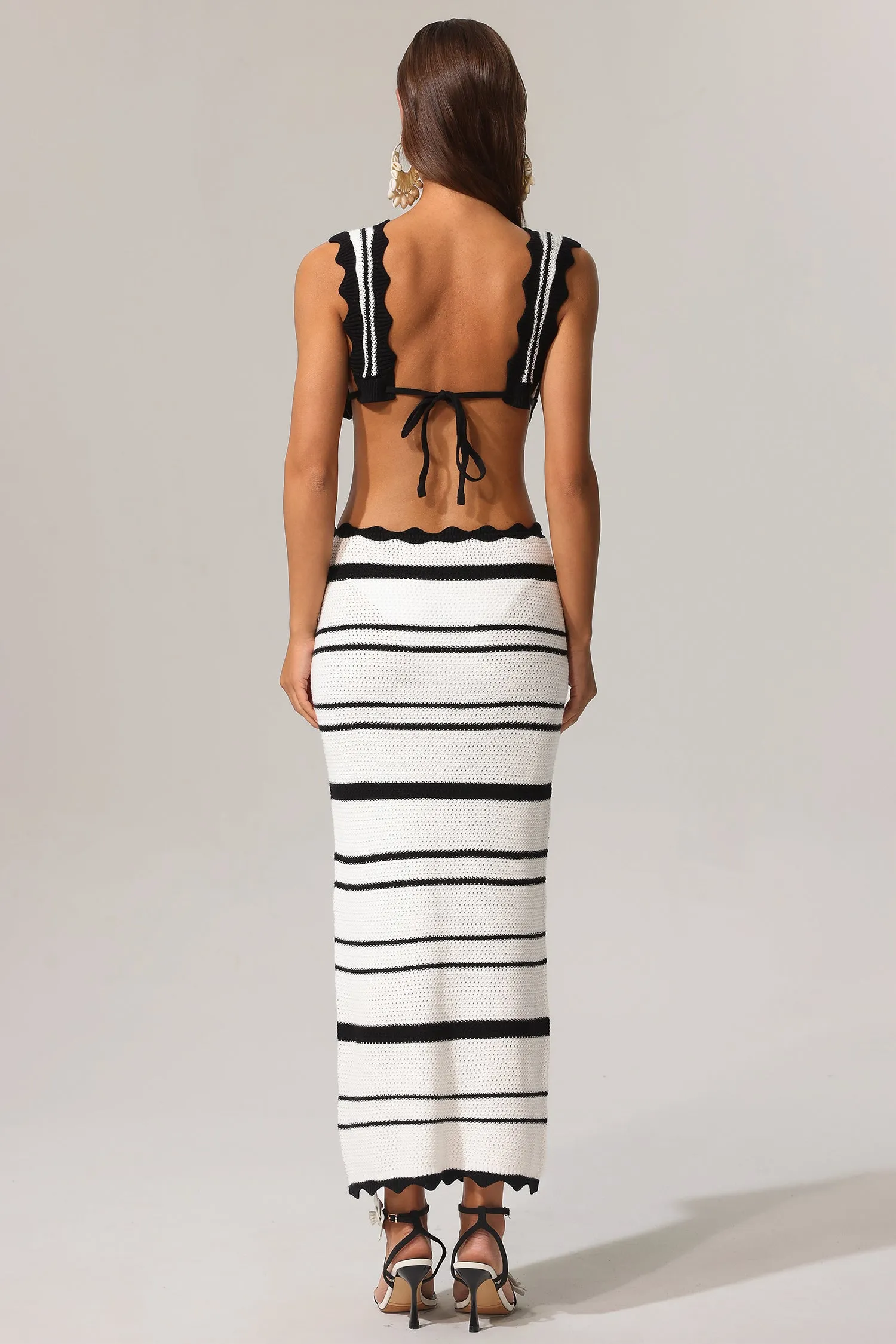 Tannen Hollow Out High Slit Two-Piece Set Gloria Lanvin