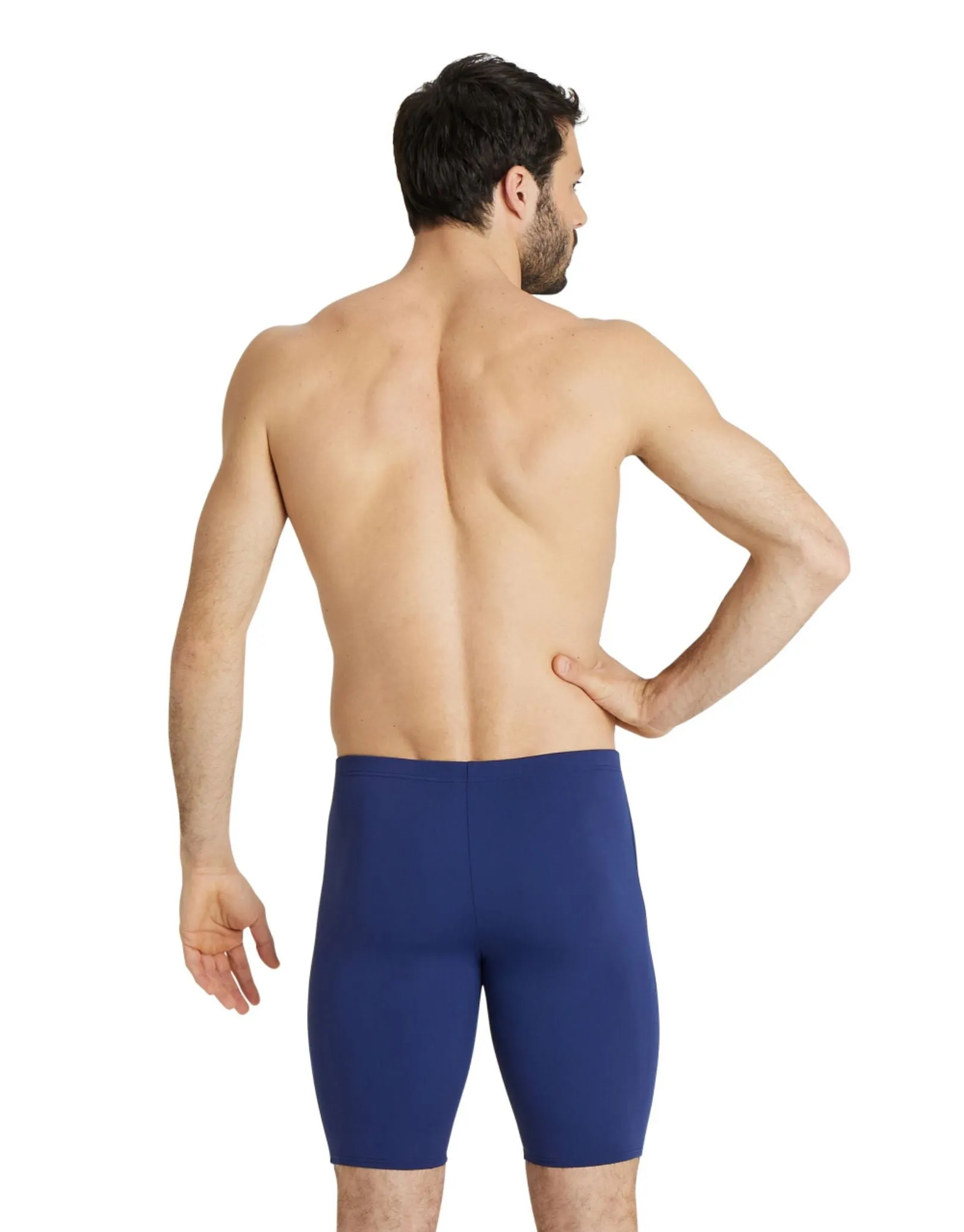 Team Solid Swim Jammer - Navy/White