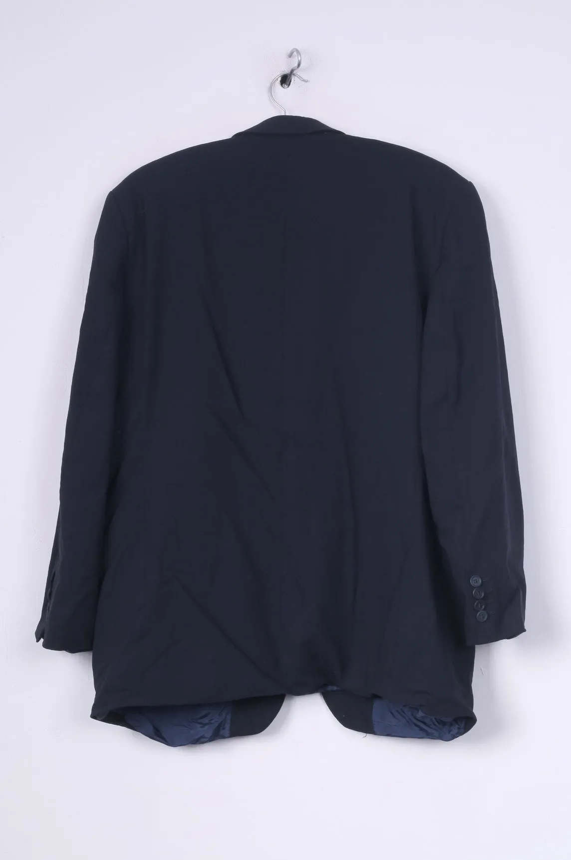 Ted Baker Endurance Mens 42 R Blazer Jacket Single Breasted Navy Wool Shoulder Pads