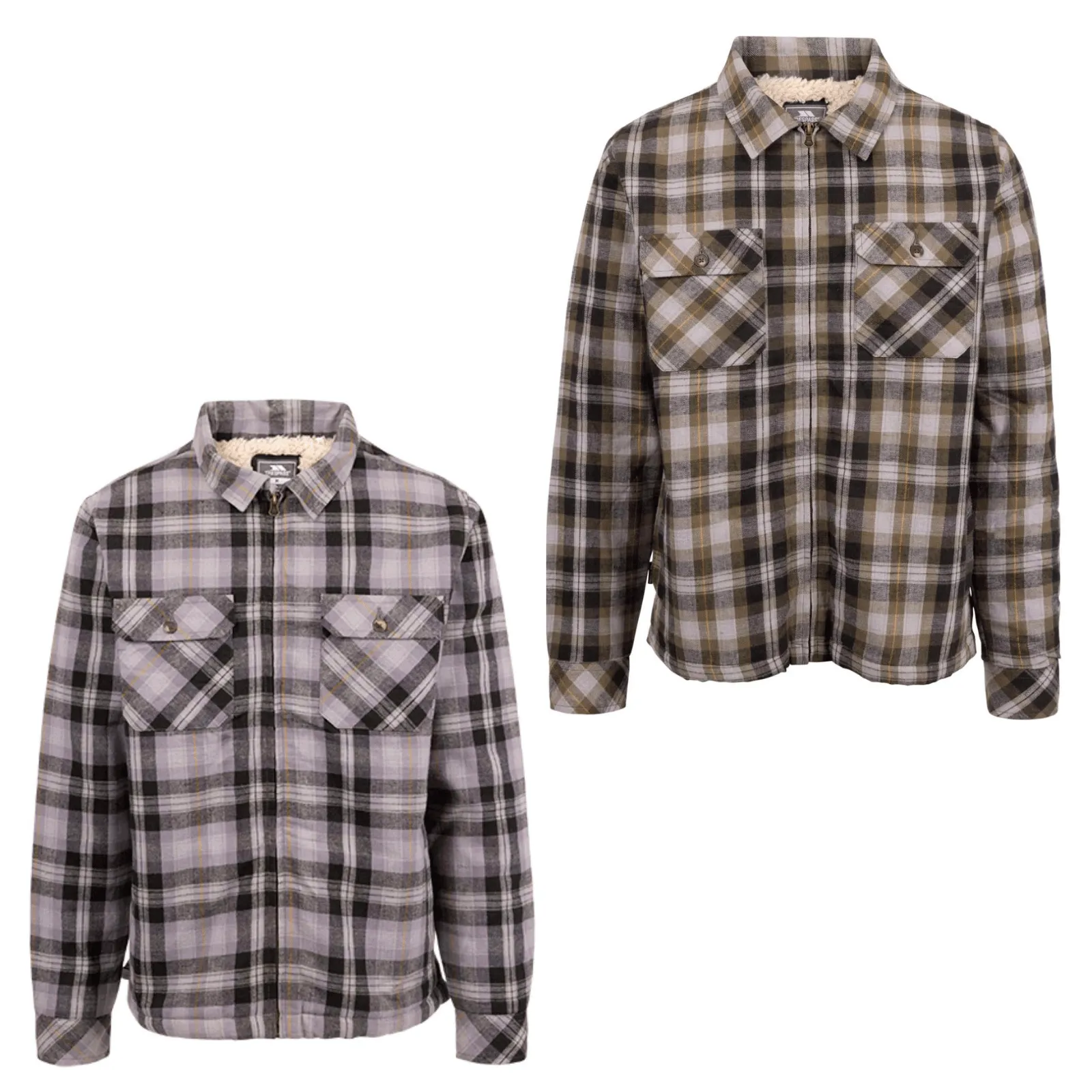 Trespass Mens Danehill Sherpa Lined Check Overshirt