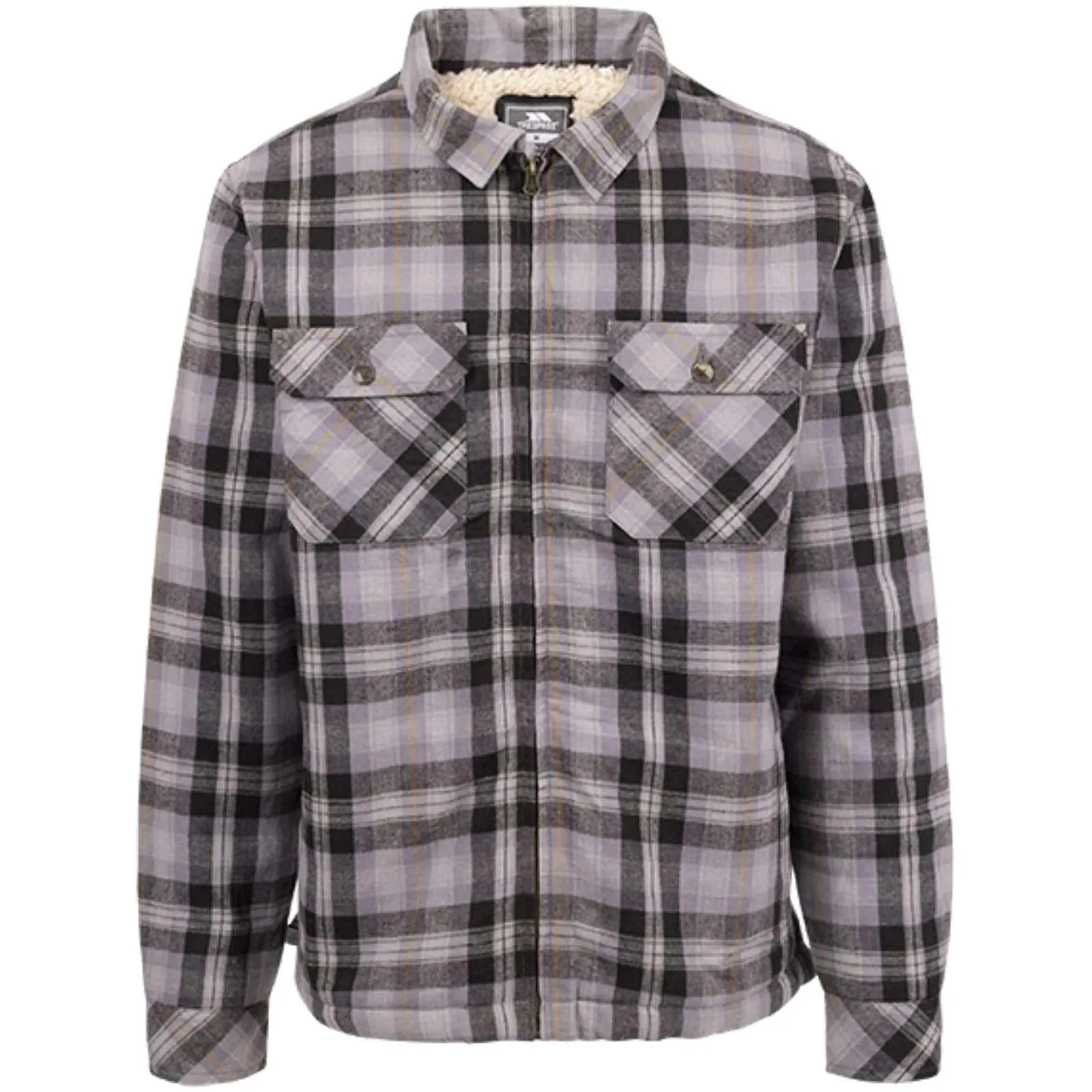 Trespass Mens Danehill Sherpa Lined Check Overshirt