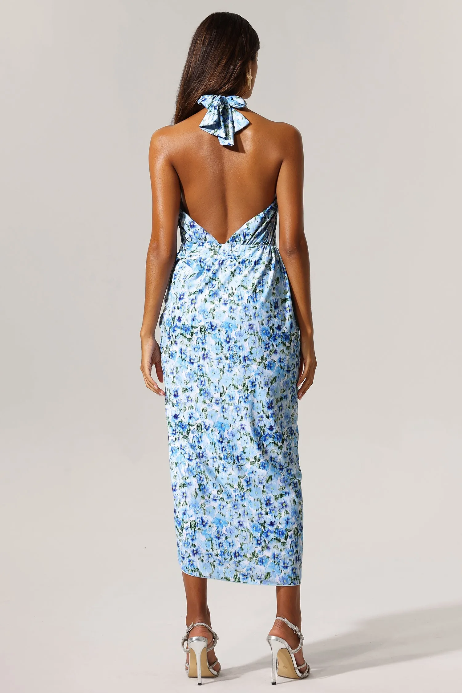 Tulip Floral Printed High Slit Swimwear And Skirt Two-Piece Set Gloria Lanvin