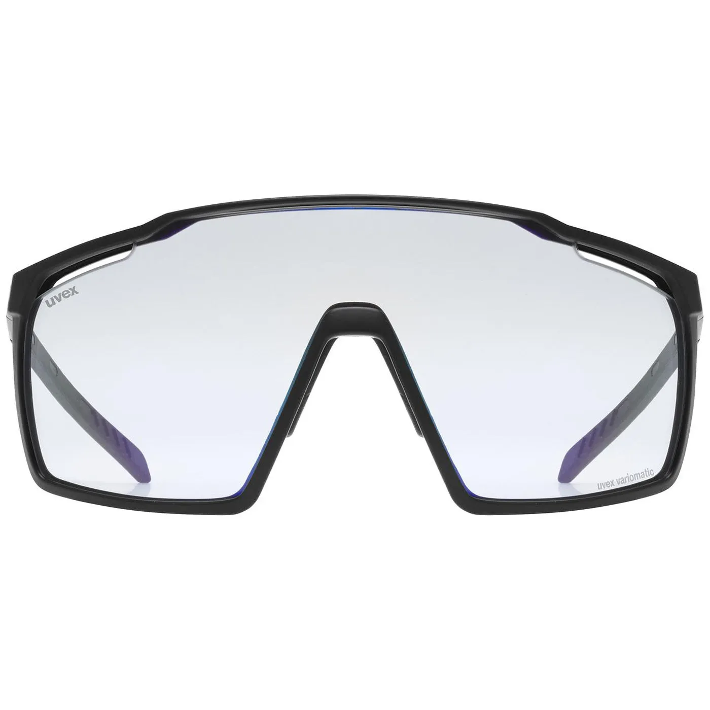 Uvex MTN Perform V glasses - Black Matt Variomatic Blue