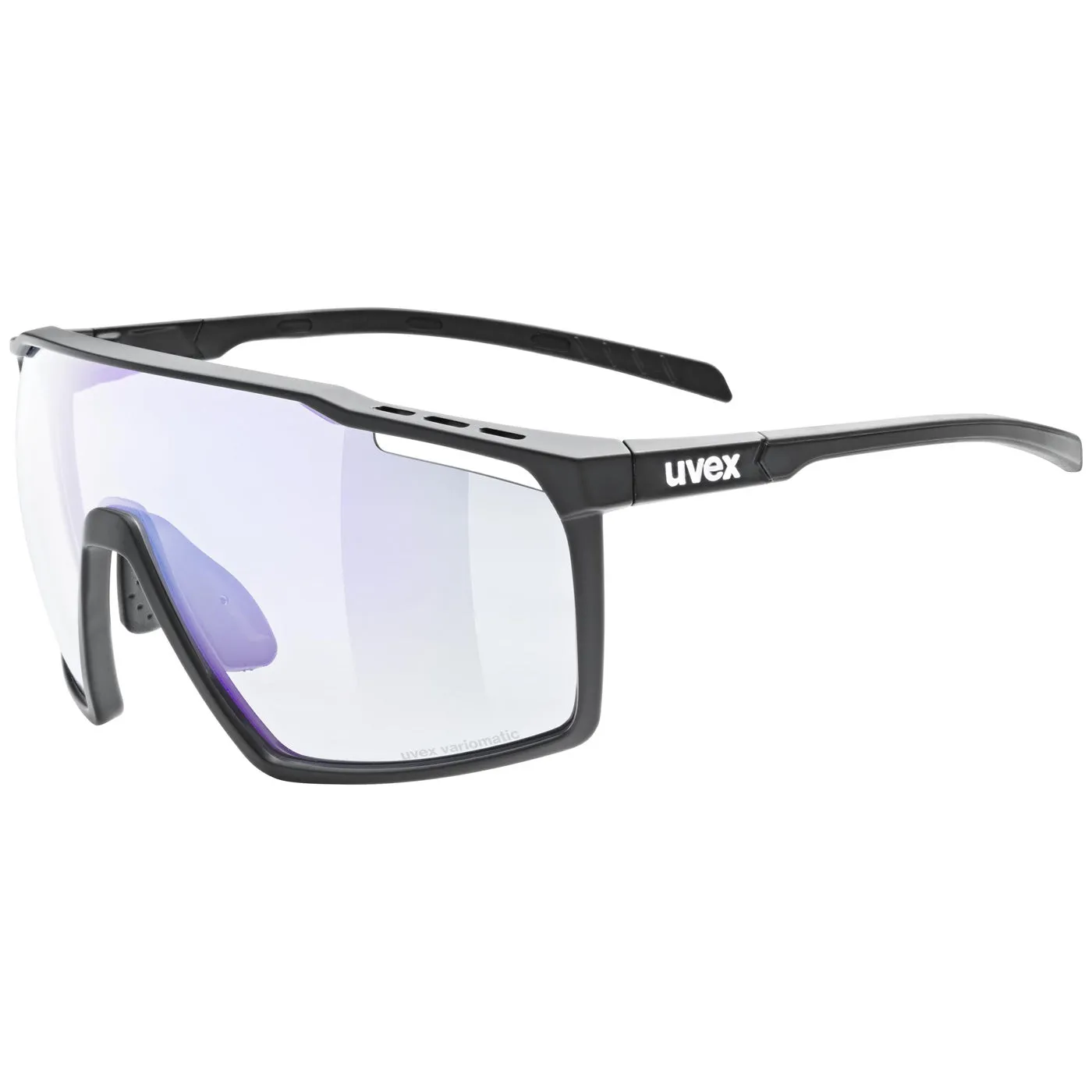 Uvex MTN Perform V glasses - Black Matt Variomatic Blue