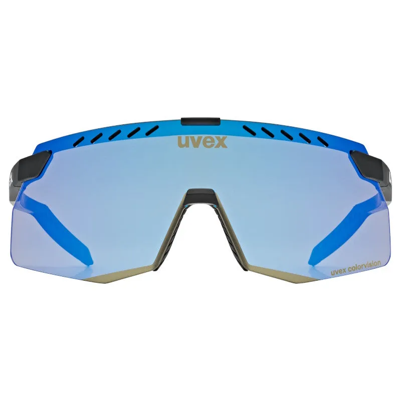 Uvex Pace Stage S CV goggles - Black Matt Mirror blue