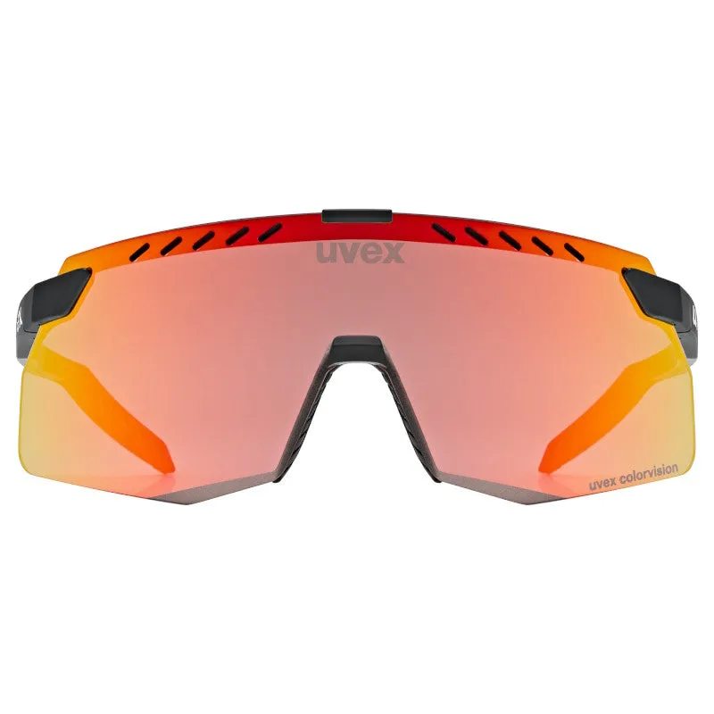 Uvex Pace Stage S CV goggles - Black Matt Mirror Red