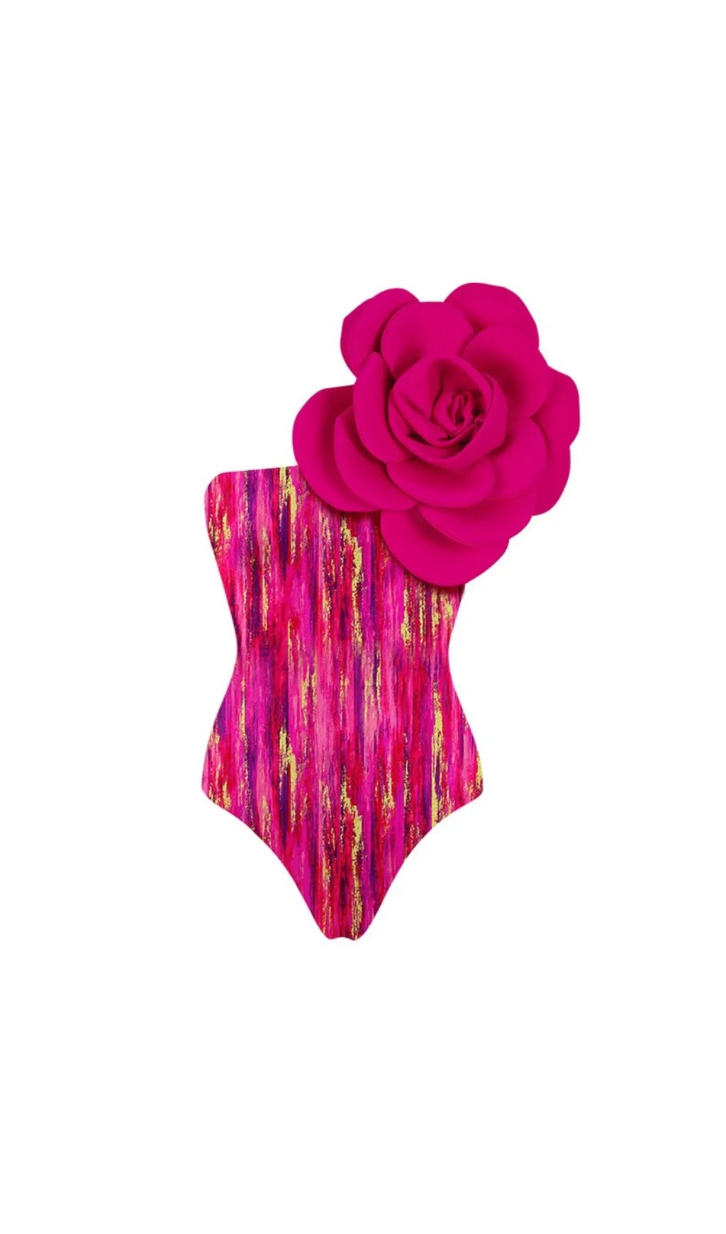 VINTAGE HANDMADE 3D FLOWER SWIMSUIT Gloria Lanvin