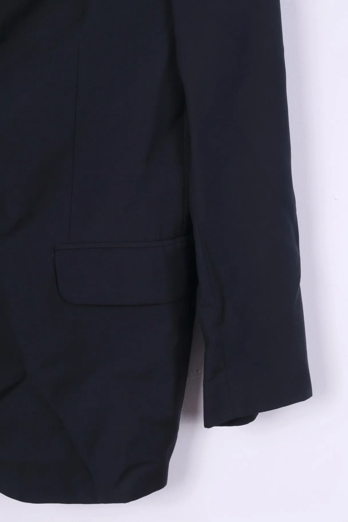 Vivaldi Mens 52 M Blazer Navy Single Breasted Super 110's Italy Shoulder Pads Vintage