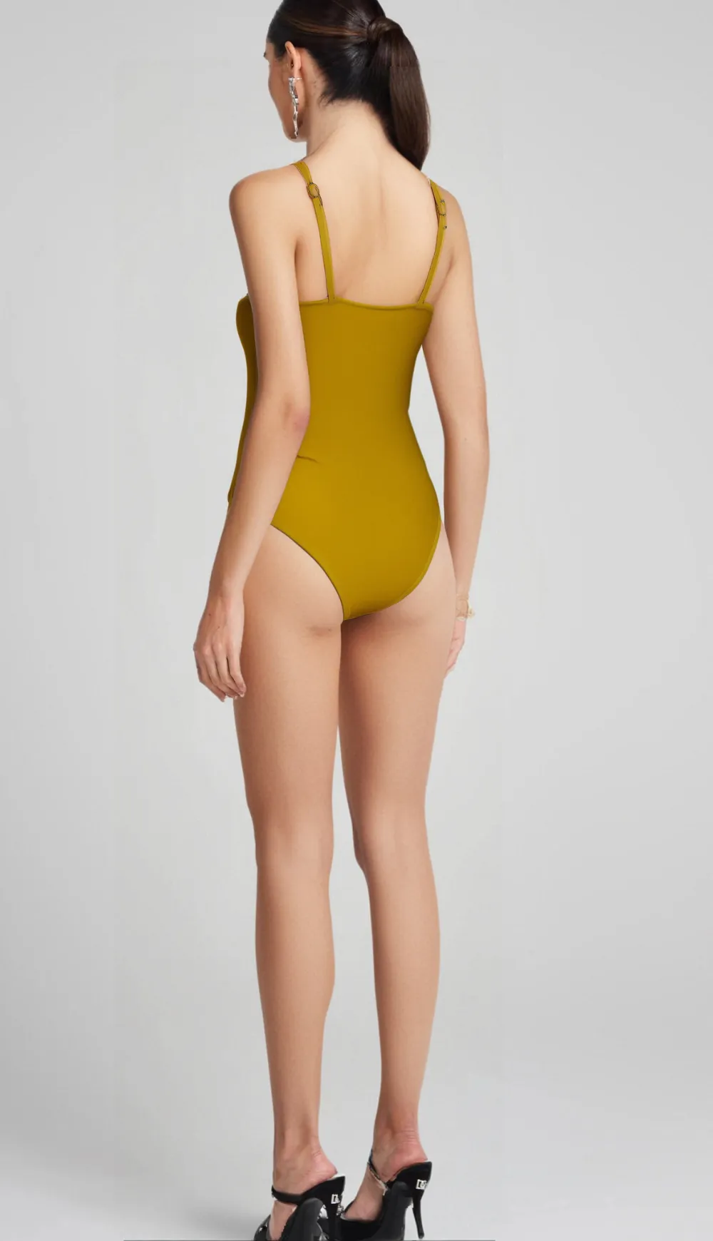 WESSON FLOWER ONE PIECE SWIMSUIT IN GREEN Gloria Lanvin