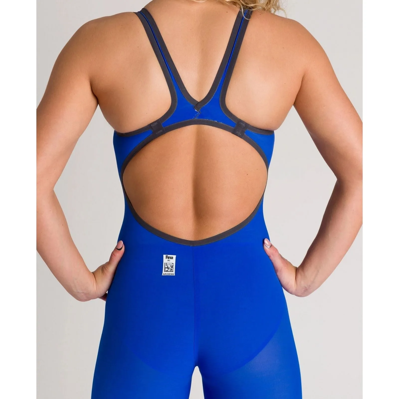 WOMEN'S POWERSKIN CARBON AIR2 OPEN BACK - ELECTRIC BLUE/DARK GREY/FLUO YELLOW