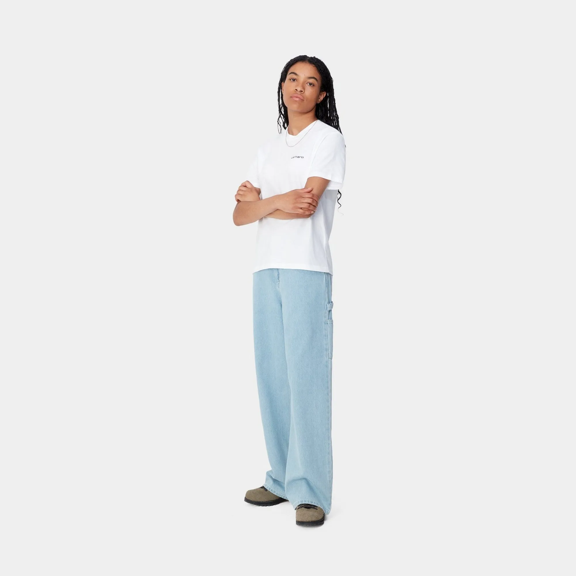 Women's Script Embroidery T-Shirt | White Carhartt WIP