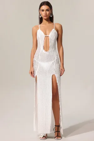 Xlyia Halter Hollow Out High Slit Maxi Dress Gloria Lanvin